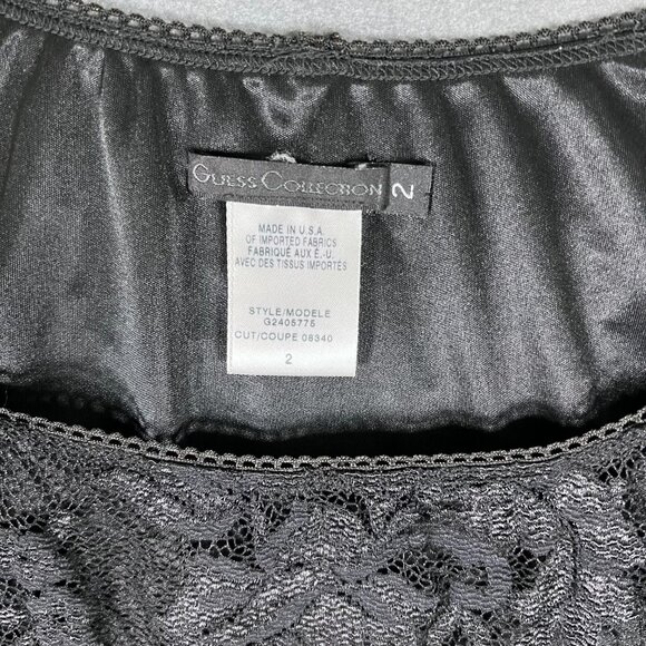 Guess Collection bell poet whimsigoth witchy grunge black lace mini dress 2 - Picture 5 of 6